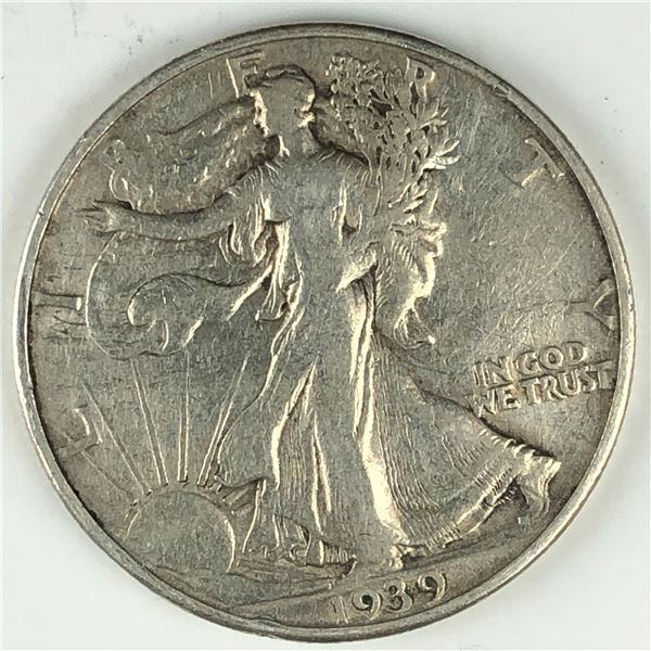 1939 D US Half Dollar VF