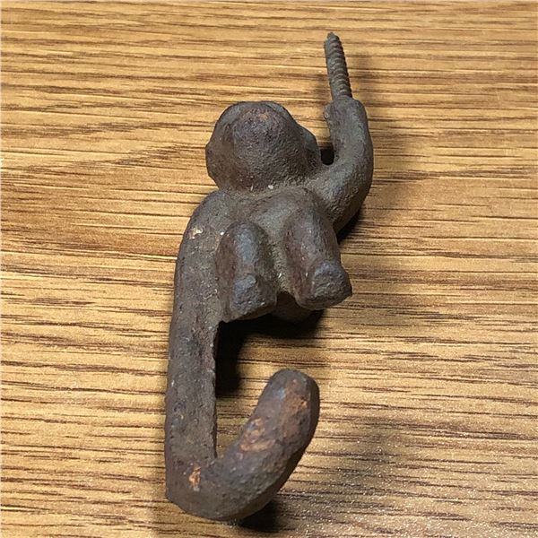 Vintage Cast Iron Monkey Hook