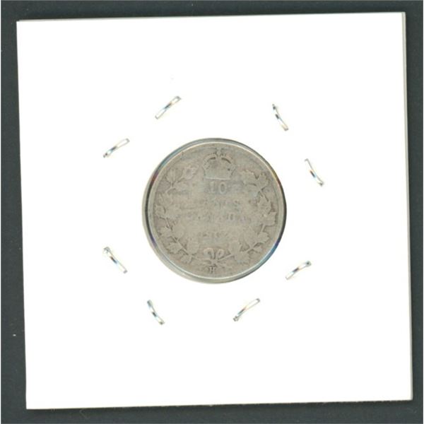 1902 Canadian Silver 10 Cent Coin