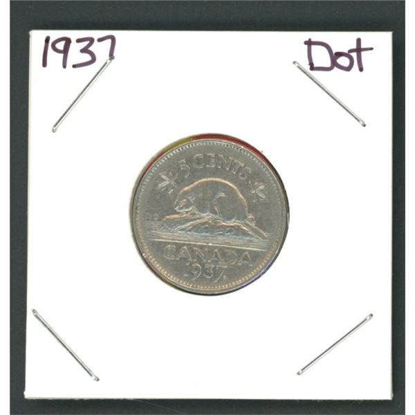 1937 Canadian Dot Nickle