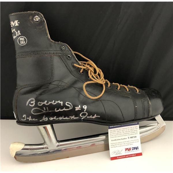 Bobby Hull Autographed Vintage CCM Skate Inscribed "The Golden Jet" With COA