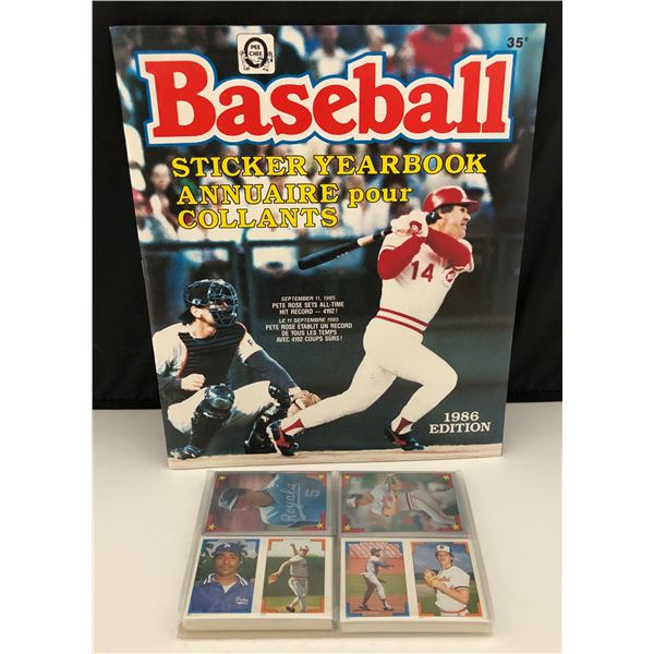 Rare 1986 O-Pee-Chee Baseball Sticker Book Complete With Stickers