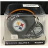 Image 1 : Dermontti Dawson Pittsburgh Steelers Autographed Mini Helmet With Leaf COA