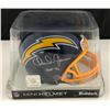 Image 1 : Charlie Joiner Autographed San Diego Chargers Mini Helmet With Leaf COA