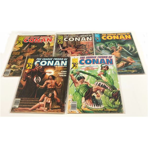 The Savage Sword Of Conan The Barbarian Comics Lot Issues #42,43,48,49,50