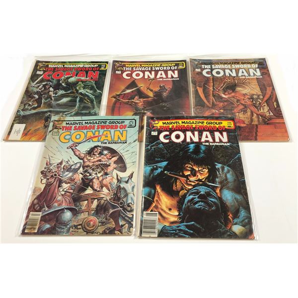 The Savage Sword Of Conan The Barbarian Comics Lot Issues #86,87,88,89,90
