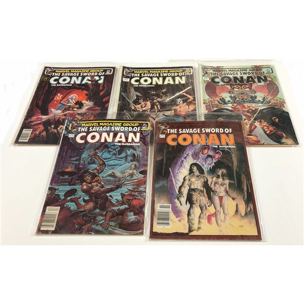 The Savage Sword Of Conan The Barbarian Comics Lot Issues #91,92,93,94,95