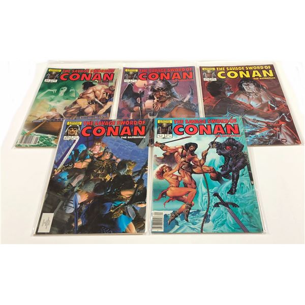 The Savage Sword Of Conan The Barbarian Comics Lot Issues #101,102,103,104,105