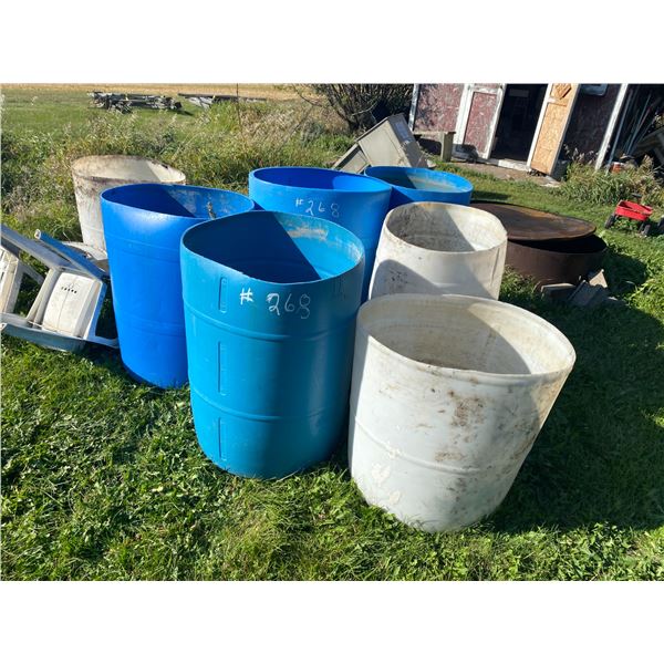 Barrels, tub, chairs