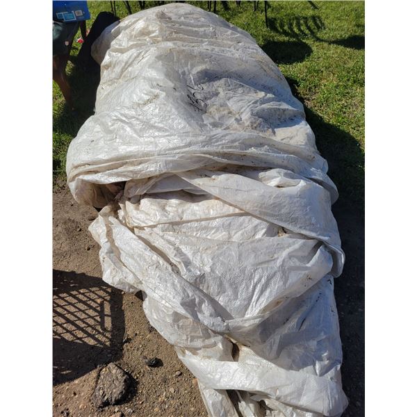 Large light white tarp