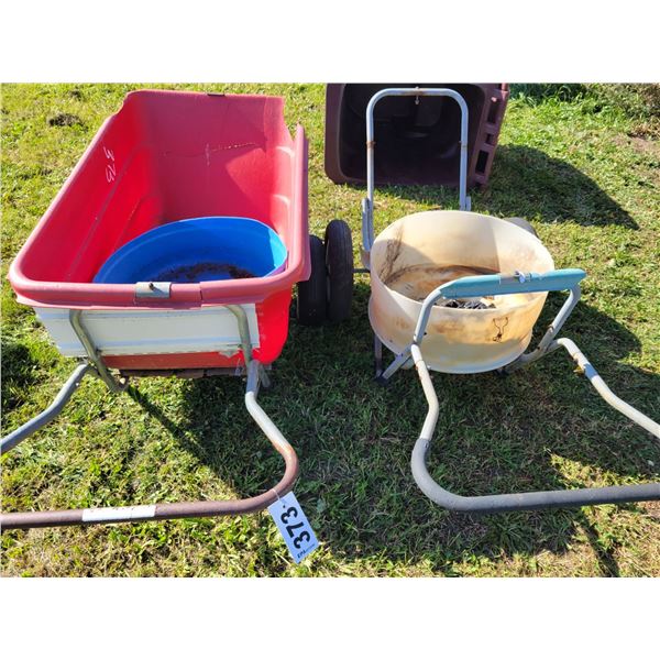 2- Older wheel barrows