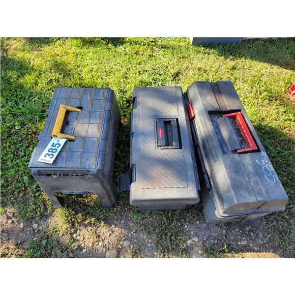 3- Tool boxes (1- c/w brushes)