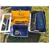 Image 1 : Small table & tool boxes c/w misc. tools
