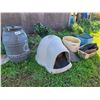 Image 1 : Barrels, dog house, cords