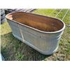 Image 1 : Stock tank- 2- Galvanized & black stock tank c/w floating heater