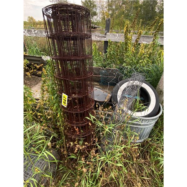 Mesh, concrete wire, stock tank