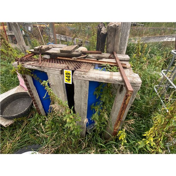 Barrel feeders, rubber feeder, mesh, black water tank (repaired)