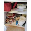 Image 7 : Microwave stand, Danby microwave c/w contents, décor, spices, 2- phones, pens etc.