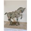 Image 1 : Vintage Cast Iron Chinese War Horse Sculpture Statue