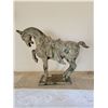 Image 2 : Vintage Cast Iron Chinese War Horse Sculpture Statue