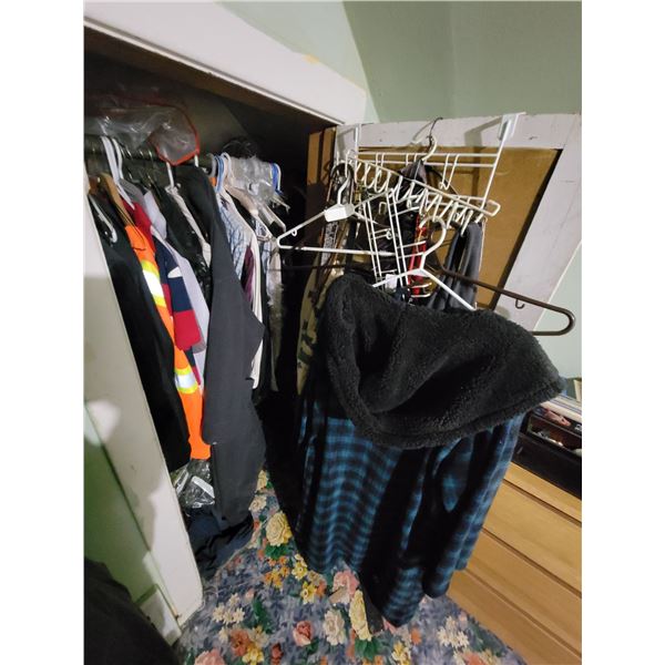 Contents in closet- Coats, belts etc.