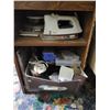 Image 8 : Office desk, stool c/w Singer sewing machine, craft/sewing supplies and misc.