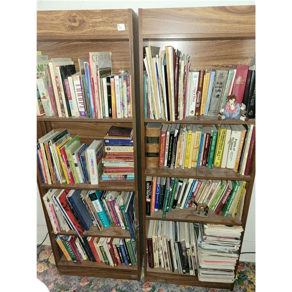 2- Shelves c/w qty of books and magazines