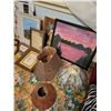 Image 3 : Qty of framed pictures, lamp shades, stools etc.
