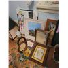 Image 4 : Qty of framed pictures, lamp shades, stools etc.