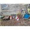 Image 1 : Qty of buckets, gardening tools, storage bin etc.