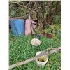 Image 11 : Qty of gardening tools, barrels, hoses, garden ornaments etc.