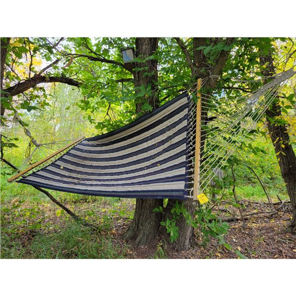 1- Hammock, 2- birdfeeders, small table & misc.