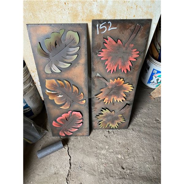 2- Metal wall hangings