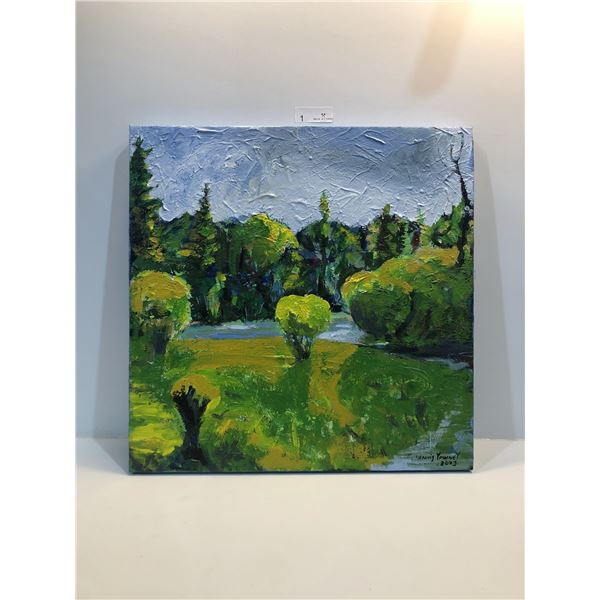 Dennis P. Yowney "Pilen-air Series: Clear Water River Alberta" Acrylic Painting