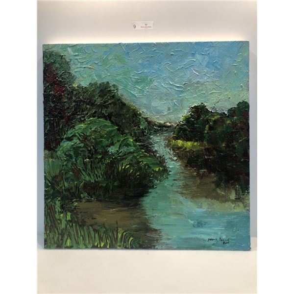 Dennis P Yowney "Pilen-air Series Clear Water River Alberta" Acrylic On Linen