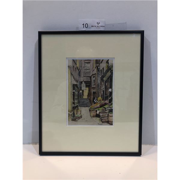 Bill Barber 1963, "The Shambles" England Cinca 1963. Watercolour Medium