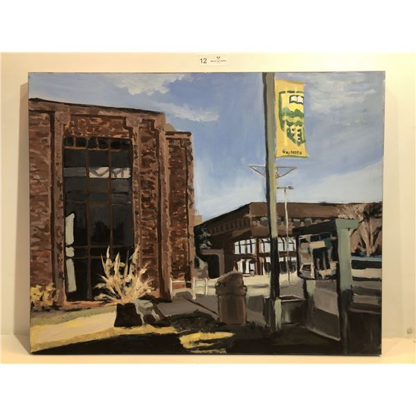 Canadian School Landscape" University Of Alberta Campus 2021" Acrylic On Canvas