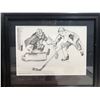Image 2 : 5 Etching Pieces On Archival Paper "Hockey Players" 2019