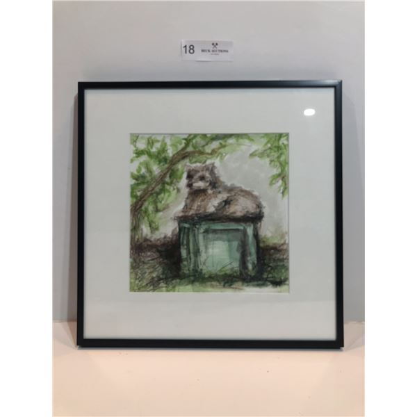 Jen 2019, Lonesome Puppy Mixed Media Portrait