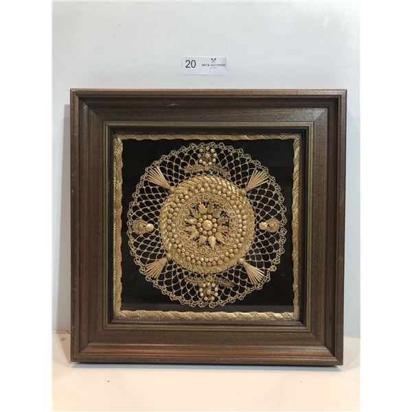 A Framed "Ukrainian Wheat Weave' 1970