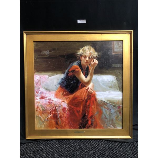 Pino "Silent Contemplation" Giclee On Canvas 104/195
