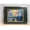 Image 1 : Silver Framed And Signed Sunset View Vibrant Watercolor On Board