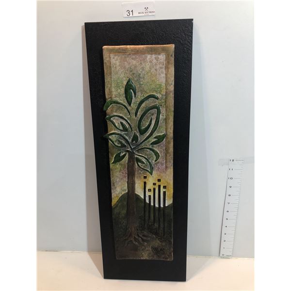 Julie Anne Hage 2017 Painted Ceramic Tile