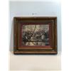 Image 1 : Olden Day Themed Plastic Framed Print, Crossing The Bridge
