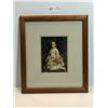 Image 1 : Framed Vintage Portrait Print Of A Little Girl And Her Picnic Basket