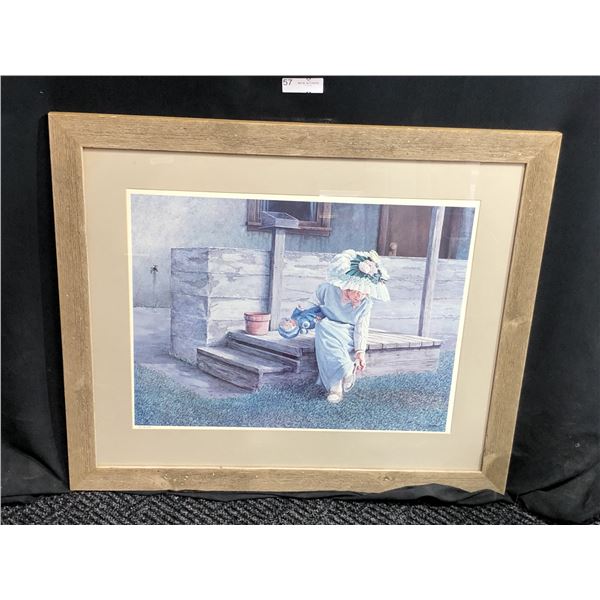 L.Gibs, Olden Day Print Of A Girl With Her Doll 8/275