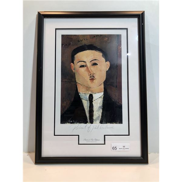 Amedo Modigliani "Portrait of Paul Guillaune" Print