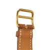 Image 8 : Hermes Brown Metal and Leather Medor Plated 23 Quartz Watch