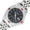 Image 1 : Rolex Ladies Stainless Steel Quickset Black Index Diamond And Ruby Bezel Datejus