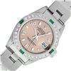 Image 1 : Rolex Ladies Quickset Salmon Arabic & Emerald Diamond Datejust 26MM